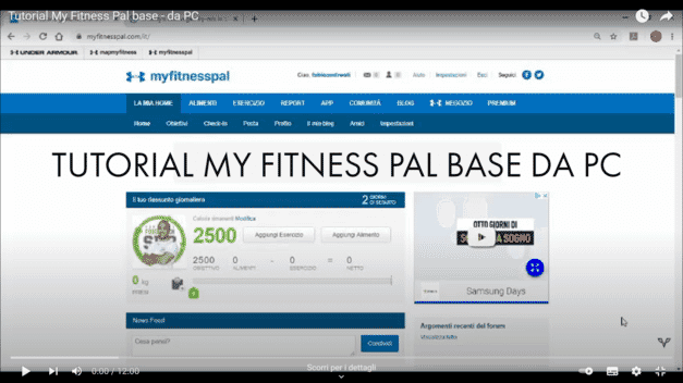 tutorial my fitness pal